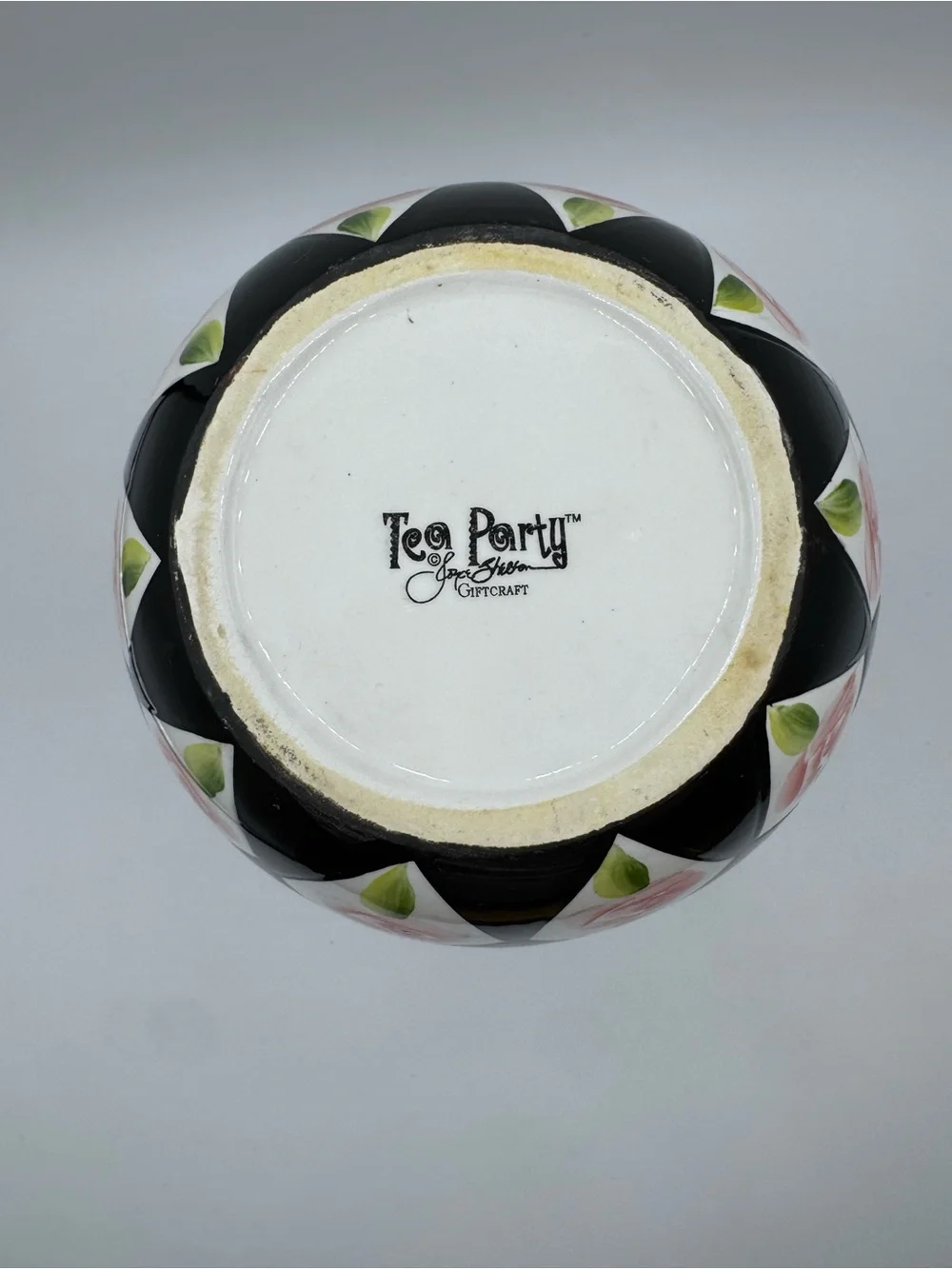 Vintage Joyce Shelton Tea Party Ceramic Vase - Picture 5 of 5
